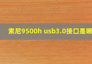 索尼9500h usb3.0接口是哪个